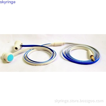 Hot sell stereo earphone with flat cable wire